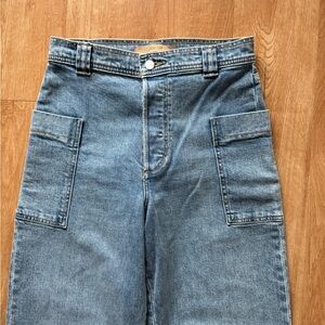 JOE'S JEANS THE PHEOBE PATCH POCKET BARREL LEG JEANS SIZE 27 LIGHT WASH